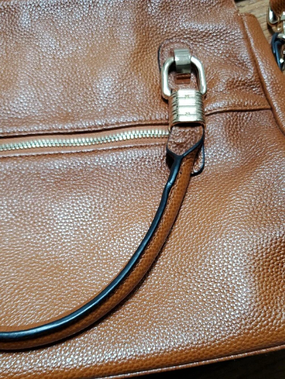 Leather Satchel Handbag in Brown - Classic Women's Bag